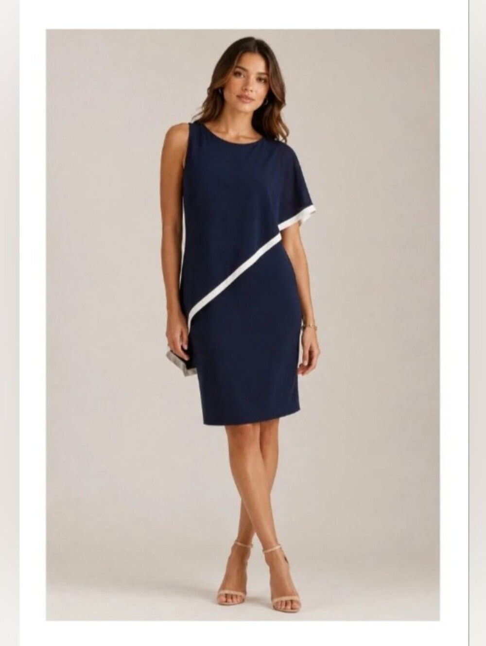 LAUREN RALPH LAUREN Navy Cape Dress | 6